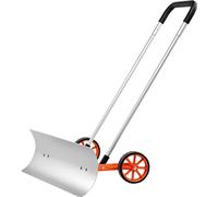 Pelle à neige avec roues 74,5cm Poignée en U Angle latéral de 15° - Idéal pour les écoles Parcs Hôpitaux - Lame large - Outil de déneigement.