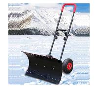 Pelle à Neige avec Roues,Pelle à Neige,Outil de Déneigement,Réglable en Hauteur,Pliable,Largeur de Travail 75cm-Hauteur 42cm,Chasse Neige,Poussoir à Neige pour Nettoyage Entrée Allée Chaussée Maison