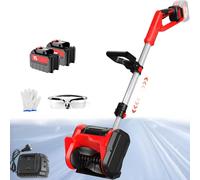 Pelle à Neige avec Roues Pelle À Neige sans Fil, Souffleuse À Neige Électrique 20 V avec Poignée Avant Réglable Et Poteau Télescopique, Souffleuse À Neige(4.5ahx2)