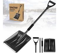 Pelle à neige d'urgence améliorée pour allée avec poignée en aluminium de grande capacité, légère et réglable, pelle de survie portable pour la maison, le jardin, le camping, la boue et le bonhomme de