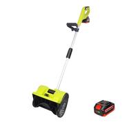 Pelle À Neige Électrique 1200W sans Fil - Manche Réglable, Contrôle De La Projection Et Batterie Longue Durée - Capacité De Déneigement Haute Performance pour Allée, Terrasse, Jardin,A,Yellow