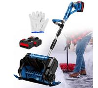 Pelle à neige électrique, équipement de déneigement portable compact, souffleuse à neige d'extérieur rechargeable, contrôle de la goulotte à 3 voies, largeur de nettoyage jusqu'à 30 cm, pour cour