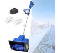 Pelle à neige électrique pliable sans fil avec direction réglable et manche télescopique, alimentée par batterie pour allées et routes