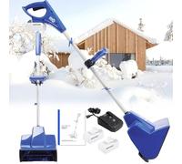 Pelle à neige électrique sans fil 24 V, moteur sans balais, souffleuse à neige pour allée, avec batterie 4,0 Ah et chargeur rapide