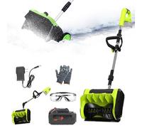 Pelle à neige électrique sans fil, alimentée par batterie 21 V, 900 W, avec plaque directionnelle et poignée réglable pour trottoirs et terrasses
