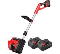Pelle à neige électrique sans fil avec 2 piles 20 V 8 m distance de lancement et souffleuse à neige rechargeable