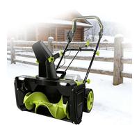 Pelle À Neige Électrique sans Fil avec Deux Batteries De 4,0 Ah, Conception sans Balais De 50 Cm Et Goulotte Rotative À 180° pour Un Déneigement Polyvalent des Porches Et Jardins
