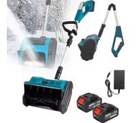 Pelle à neige électrique sans fil, design pliable avec direction réglable et manche télescopique, idéale pour nettoyer les allées et les routes scolaires