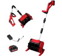 Pelle À Neige Électrique sans Fil, Longueur Réglable, Portative, Pliable, Souffleur/Lanceur de Neige, Portée de Projection de 6M, Largeur de 30cm, Hauteur de 17,8cm