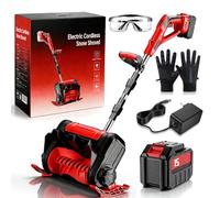 Pelle à neige électrique sans fil sans balais avec grattoir à glace, souffleuse à neige puissante de 1200 W améliorée 2026 avec 2 batteries de 4,0 Ah, distance de projection de 9,1 m, pour allée