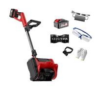 Pelle À Neige Électrique sans Fil, Souffleuse À Neige 1200 W, Portée De 6 M, Brosse Rotative en ABS Et Poignée Auxiliaire Réglable À 180°, Idéale pour Terrasse, Aire De Jeux Et Ferme.,A