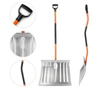 Pelle à neige en aluminium avec manche Chasse-neige Pelle à neige profilé aluminium ergonomique / Largeur : 50 cm