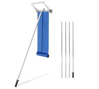 Pelle à neige extensible avec poignée antidérapante et roues pour enlever efficacement la neige et les feuilles mouillées sur le toit