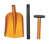 Pelle À Neige Extérieure Rétractable Glace en Alliage D'aluminium | Outil de déneigement d'hiver Camping jardin pelle pliante outils de survie(Gold-54-82cm)