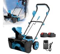 Pelle à Neige Filaire, 2 Batteries De 4,0 Ah, Souffleuse à Neige, Goulotte Rotative à 180°, Largeur De Déneigement De 56 Cm, Balayeuse à Neige De 3 500 W, Machine à Déneiger Extérieure pour Allées