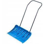 KADAX Pelle à Neige en Plastique dotée d'une Ferrure en Aluminium, Outil de Déneigement Robuste et Efficace avec Roues et Manche en Métal (Bleu)