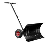 Pelle à neige manuelle avec roues - Lame à neige robuste, poignée réglable, pneus en caoutchouc - Idéale pour nettoyer les allées et les grandes surfaces avec un minimum d'effort