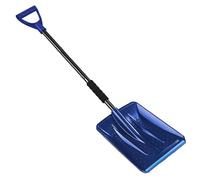 Pelle à neige portable de grande capacité en aluminium léger pour le déneigement, pour jardin, voiture, camping avec grattoir à glace supplémentaire (bleu)