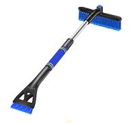 Pelle à neige portable multifonction 3 en 1 pour dégivrage automatique avec longueur évolutive, tube de flexion économe en main-d'œuvre, rainures antidérapantes pour les doigts, éponge épaisse, tige à