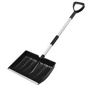 Pelle à neige portable pour allée avec poignée en aluminium et lame large