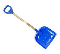 Pelle à neige pour enfants avec poignée en bois lisse et pelle en plastique non poreuse pour un nettoyage facile après utilisation (bleu clair)