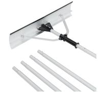 Pelle à Neige pour Toit en Aluminium COSTWAY-Longueur 192-634 cm-5 Tiges Amovibles-Tête Large et Repliable-Poignée Antidérapante