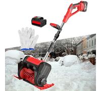 Pelle à neige rechargeable sans fil, souffleuse à neige électrique pliable avec 3 réglages de direction, poteau en alliage d'aluminium pour un déneigement efficace sur les allées et les routes