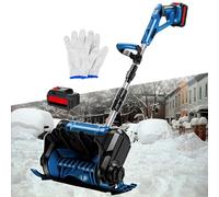 Pelle à neige rechargeable sans fil, souffleuse à neige électrique pliable avec 3 réglages de direction, poteau en alliage d'aluminium pour un déneigement efficace sur les allées et les routes
