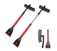 Pelle à neige réglable pour pare-brise de voiture avec tête de brosse rotative et poignée ergonomique en mousse pour enlever le givre, outil de retrait d'angle réglable