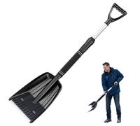 Pelle à Neige Robuste pour allée, Pelle à Neige détachable en métal avec Manche télescopique de 86 cm et poignée Ergonomique en EVA pour Un Rangement Facile.