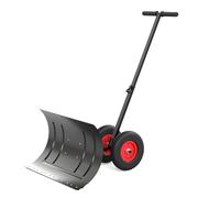 Pelle à Neige roulante Robuste avec Roues, Pelle à Neige Manuelle en métal de 74 x 42 cm avec poignée, Hauteur réglable sur 5 Positions, Pelle à Neige Pliable, for dégager Les allées et Les Grandes