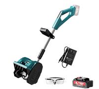 Pelle à neige sans fil, 20 V, alimentée par batterie, avec plaque directionnelle et poignée avant réglable, batterie et chargeur rapide inclus