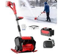 Pelle à Neige sans Fil, 21 V, 30,5 Cm, 3 Ah, Machine De Déneigement électrique Pliable Alimentée par Batterie, Charrue 300 LB/Min, (1 Batterie Et Chargeur Rapide Inclus)