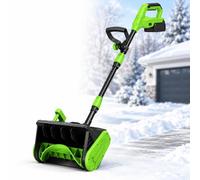 Pelle À Neige sans Fil sans Balais 21 V | Largeur 36 Cm, Portée De 10 M, 16 000 Tr/min, Double Interrupteur De Sécurité, Poignée Pliable