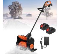 Pelle à neige sans fil - Souffleuse à neige alimentée par batterie 21 V avec poignée avant réglable, largeur de coupe de 40,6 cm pour un déneigement efficace