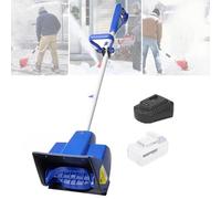 Pelle à neige sans fil, souffleuse à neige électrique 24 V 4 Ah - Souffleuse à neige d'extérieur rechargeable et légère, largeur de déneigement de 28 x 17,8 cm, portée de projection de 6 m 1Battery
