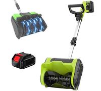 Pelle à Neige sans Fil, souffleuse à Neige électrique avec Batterie et Affichage numérique, Largeur 22,5 cm et Profondeur 16 cm, portée de 6 m et poignée Avant réglable, pour allées