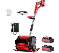 Pelle à Neige sans Fil, souffleuse à Neige électrique portative de 1200W avec 2 Batteries Amovibles et 1 Chargeur, Poteau télescopique de 93-125cm, Lanceur à Neige extérieur Rechargeable 8m