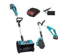 Pelle à Neige sans Fil, souffleuse à Neige électrique sans balais 21 V, Conception Pliable, portée d'éjection de Neige de 8 mètres, poignée Avant réglable, Comprend Une Batterie et Un Chargeur