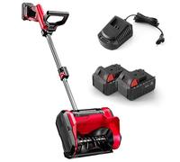 Pelle à neige sans fil, souffleuse à neige extensible avec batterie de 4,0 Ah et chargeur, distance de projection de 26 pieds, souffleuse à neige pour voitures, motoneiges, camping et boue