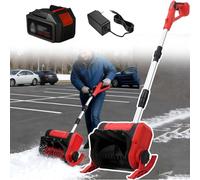 Pelle à neige sans fil - Souffleuse à neige légère alimentée par batterie avec plaque directionnelle et écran LCD, design pliable pour le déneigement en hiver
