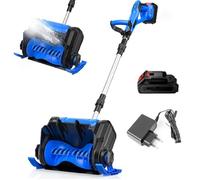 Pelle à Neige sans Fil, souffleuse à Neige portative Pliable, en Alliage d'aluminium avec indicateur de capacité de la Batterie, Largeur de déneigement de 30 cm et portée de 8,5 m
