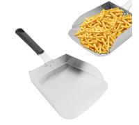 Pelle à nourriture en acier inoxydable, grande cuillère griller, spatule à hamburger large bouche pour faire sauter les barbecues, maisons les restaurants et magasins