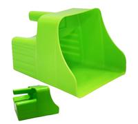 Pelle à nourriture ergonomique - Poignée antidérapante - 24,2 x 19,8 x 16,5 cm - Outil d'alimentation robuste pour volaille - Pelle durable - Pour poules, écorce, moutons, bétail, arrière-cour, terre