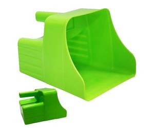 Pelle à nourriture ergonomique - Poignée antidérapante - 24,2 x 19,8 x 16,5 cm - Outil d'alimentation robuste pour volaille - Pelle durable - Pour poules, écorce, moutons, bétail, arrière-cour, terre