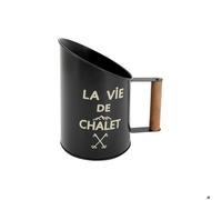 Pelle à pellets en métal métal noir la vie de chalet