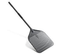 Pelle à pizza 30 cm x 39 cm Pelle à pizza longue en aluminium anodisé dur avec manche en silicone thermo-isolant, grattoir à pizza perforé pour pizzas, pain pour four, longueur totale 11 cm