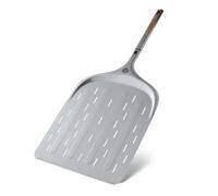 Pelle à pizza BURNHARD® perforée, aluminium anodisé, manche en bois d'acacia, connexion enfichable, 29 cm & 36 cm, compatible avec fours à pizza TONY & Fat TONY - Pelle Deluxe