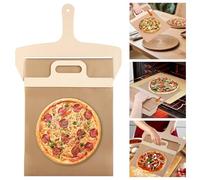 Pelle à pizza coulissante avec poignée 58x30 cm - Revêtement antiadhésif - Accessoires pour pizza - Pelle rotative antidérapante - Multifonction - Idéal pour la préparation de pizzas