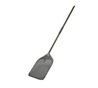 Pelle à pizza de 40 cm (16 pouces), grande pelle perforée rectangulaire, manche coloré en alliage d'aluminium.(Brown)